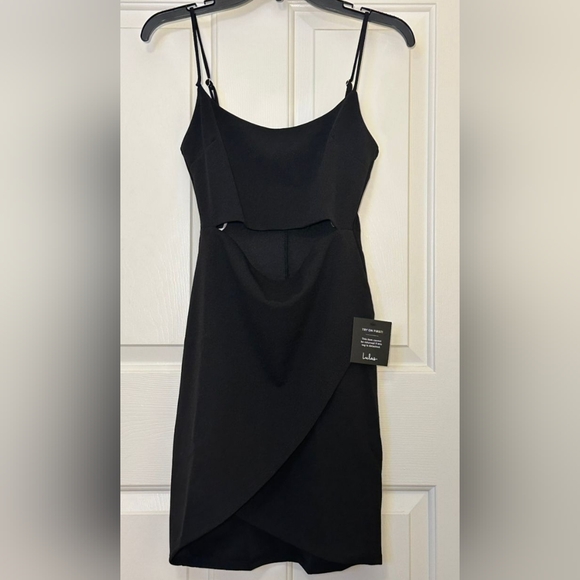 Lulus Cutout On The Town Black Cutout Bodycon Dress, Size M - Picture 5 of 6